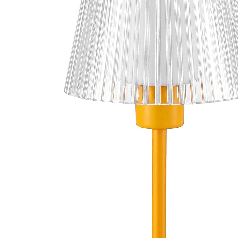 13" Orange USB Table Lamp With Empire Shade — view 3