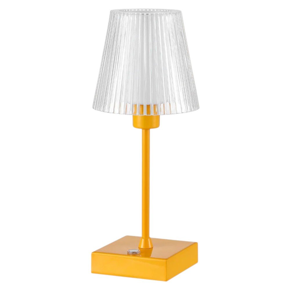 13" Orange USB Table Lamp With Empire Shade — view 6