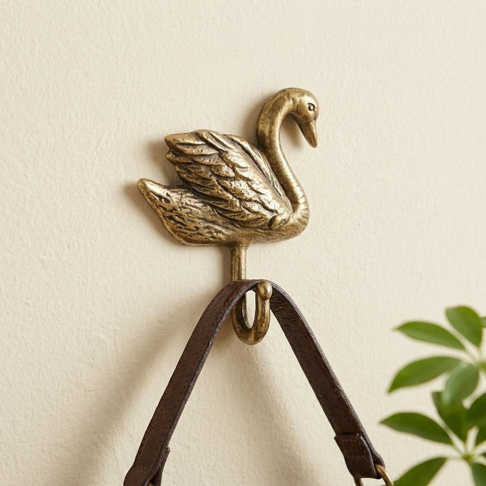 4" Gold Frame Material Bird Wall Hook Wall Hooks HomeRoots