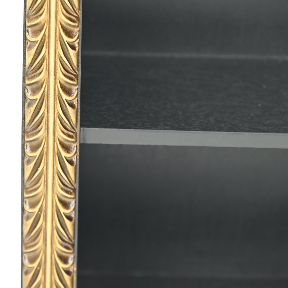 14" Black Wood Wall Mounted Accent Shelf HomeRoots