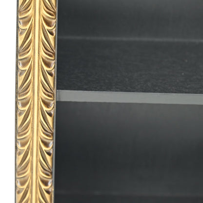 14" Black Wood Wall Mounted Accent Shelf HomeRoots