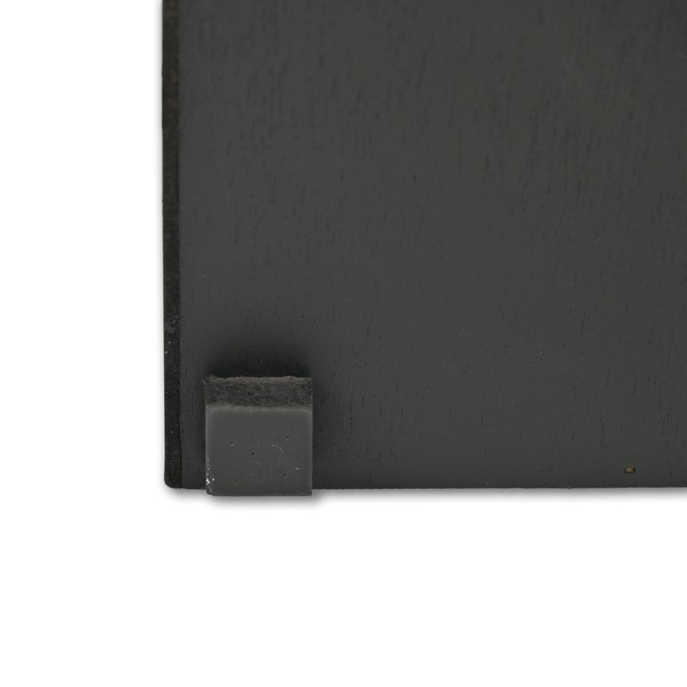 14" Black Wood Wall Mounted Accent Shelf HomeRoots