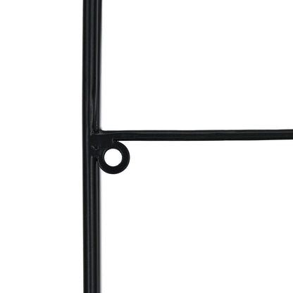 13" Black Metal Wall Mounted Accent Shelf HomeRoots