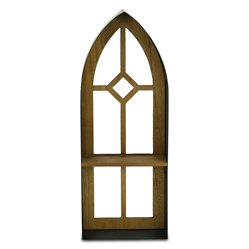 9" Black Metal Wall Mounted Accent Shelf HomeRoots