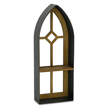 9" Black Metal Wall Mounted Accent Shelf HomeRoots