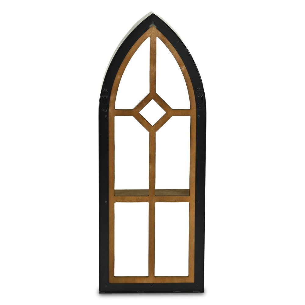 9" Black Metal Wall Mounted Accent Shelf HomeRoots