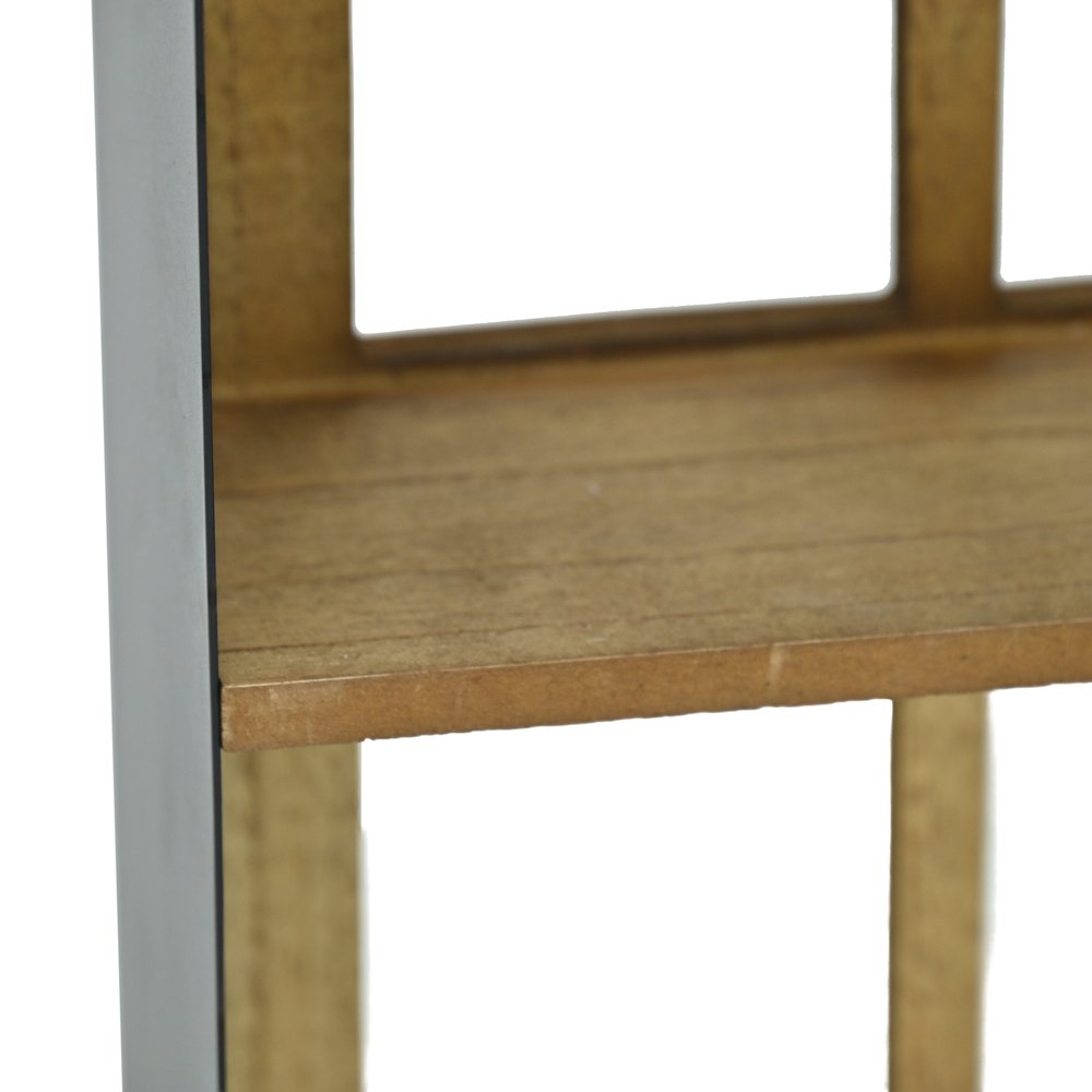 9" Black Metal Wall Mounted Accent Shelf HomeRoots