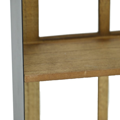 9" Black Metal Wall Mounted Accent Shelf HomeRoots