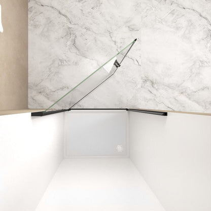 72" X 34" Aluminum and Tempered Glass Shower Door HomeRoots