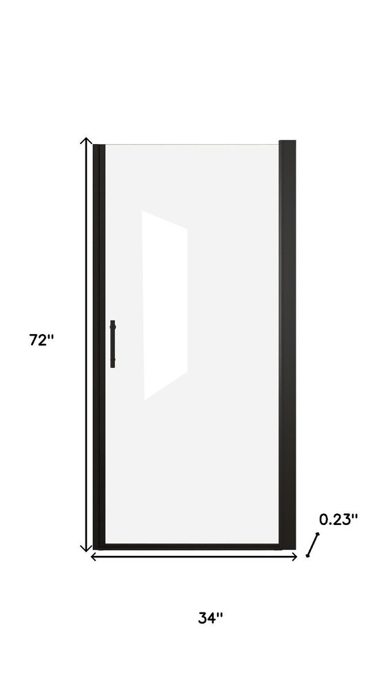 72" X 34" Aluminum and Tempered Glass Shower Door HomeRoots