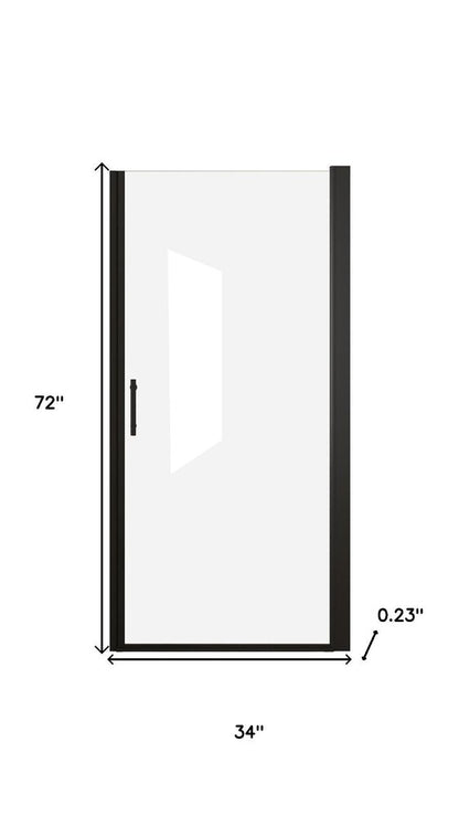 72" X 34" Aluminum and Tempered Glass Shower Door HomeRoots