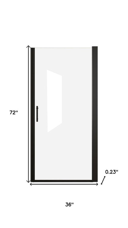 72" X 36" Aluminum and Tempered Glass Shower Door HomeRoots