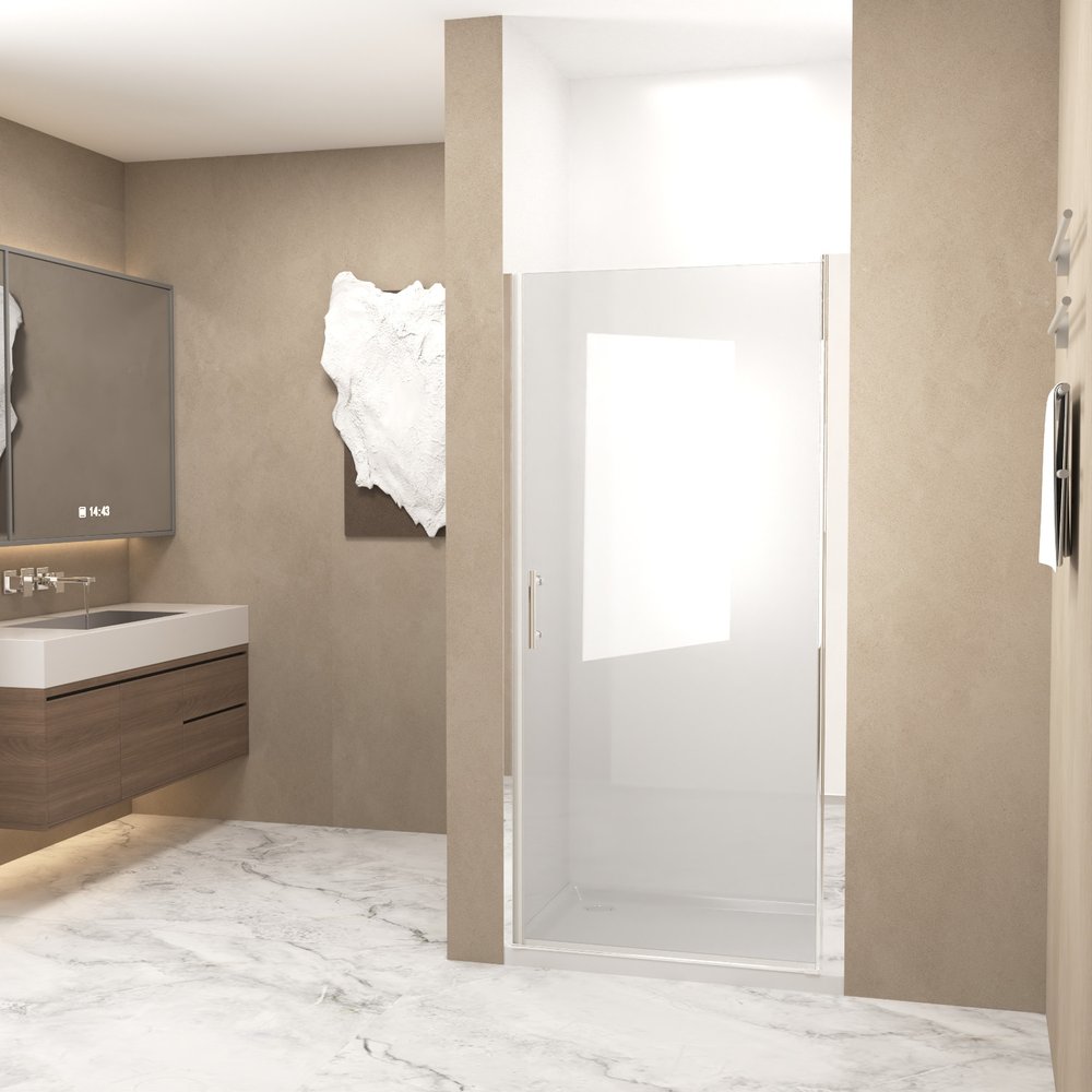 72" X 32" Aluminum and Tempered Glass Shower Door HomeRoots