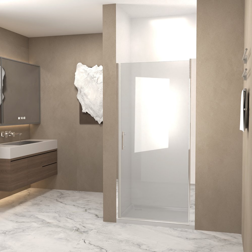 72" X 32" Aluminum and Tempered Glass Shower Door HomeRoots