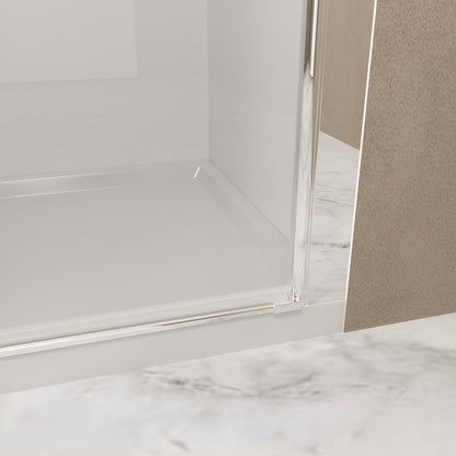 72" X 32" Aluminum and Tempered Glass Shower Door HomeRoots