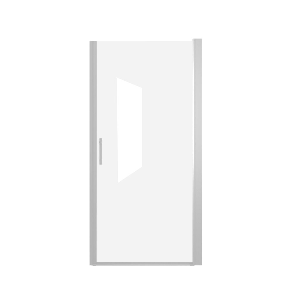 73" X 34" Aluminum and Tempered Glass Shower Door HomeRoots