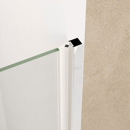 73" X 34" Aluminum and Tempered Glass Shower Door HomeRoots