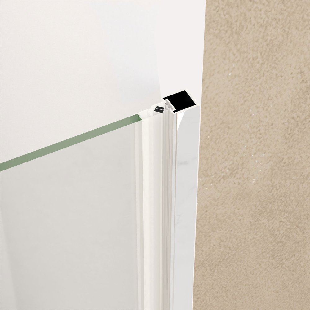 73" X 34" Aluminum and Tempered Glass Shower Door HomeRoots