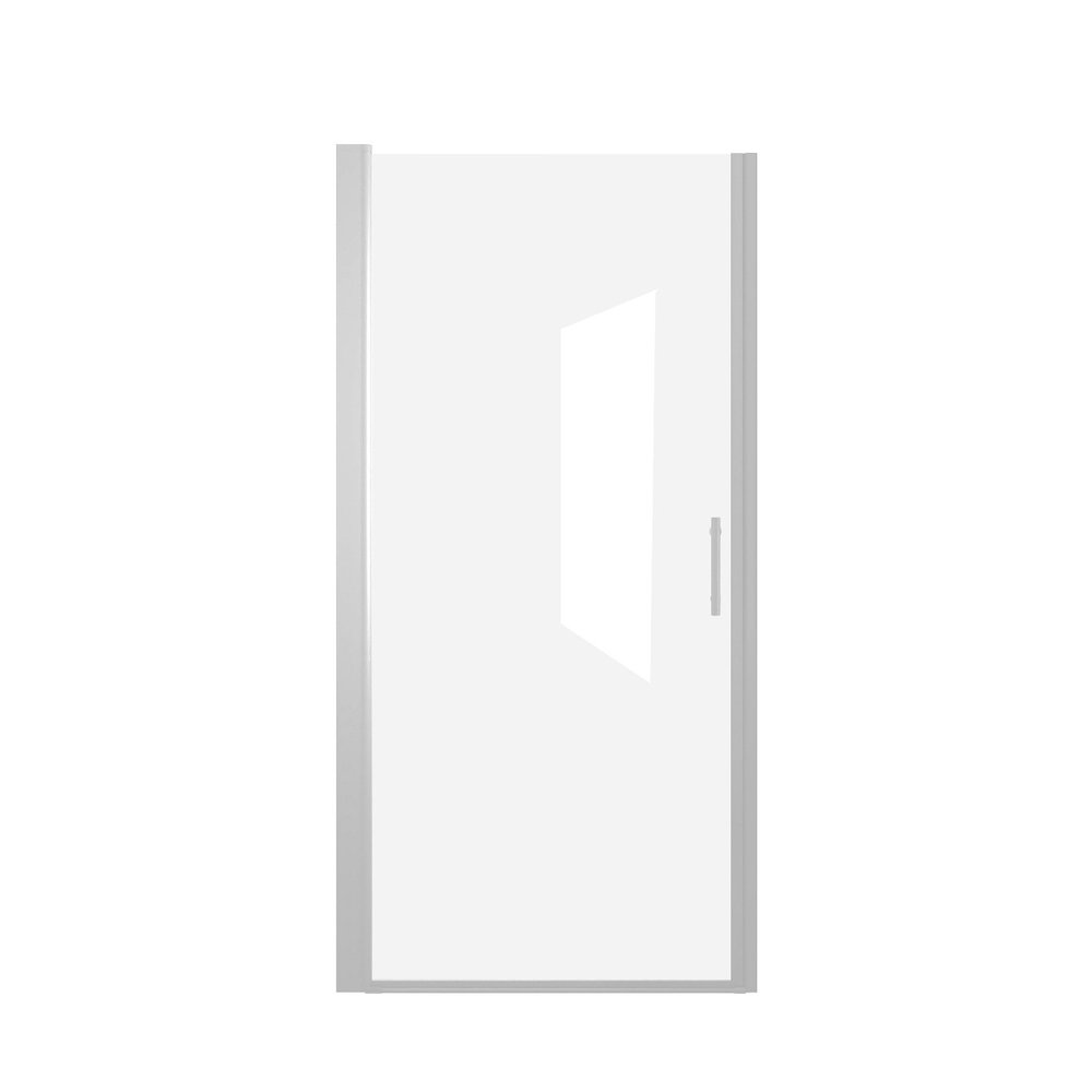 73" X 34" Aluminum and Tempered Glass Shower Door HomeRoots