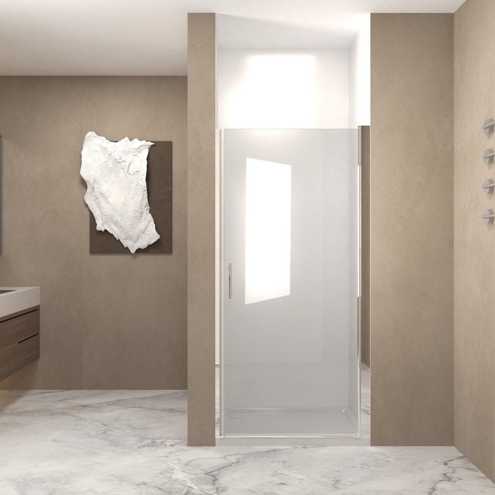 72" X 36" Aluminum and Tempered Glass Shower Door HomeRoots