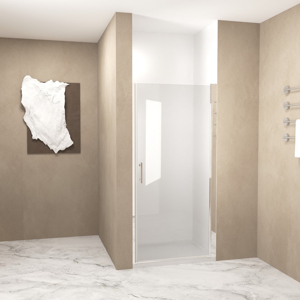 72" X 36" Aluminum and Tempered Glass Shower Door HomeRoots