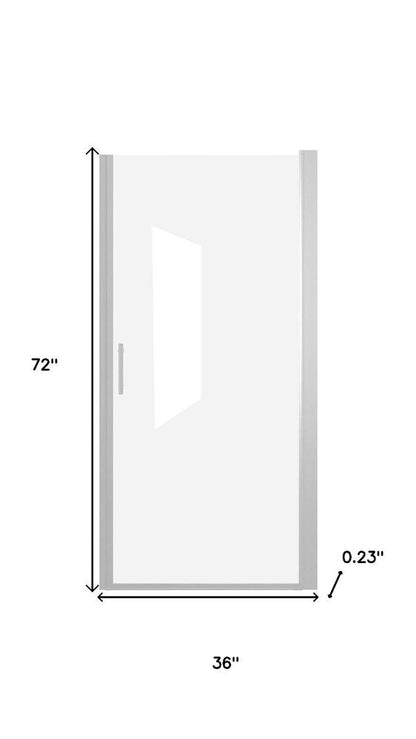 72" X 36" Aluminum and Tempered Glass Shower Door HomeRoots