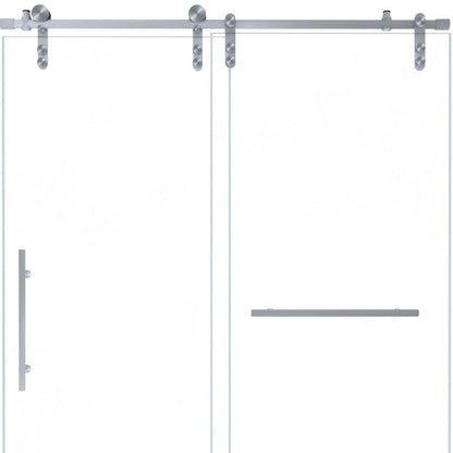 66" X 60" Tempered Glass Shower Door HomeRoots