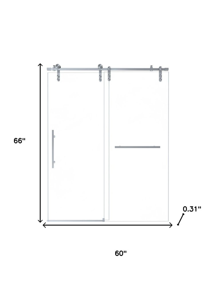 66" X 60" Tempered Glass Shower Door — view 5