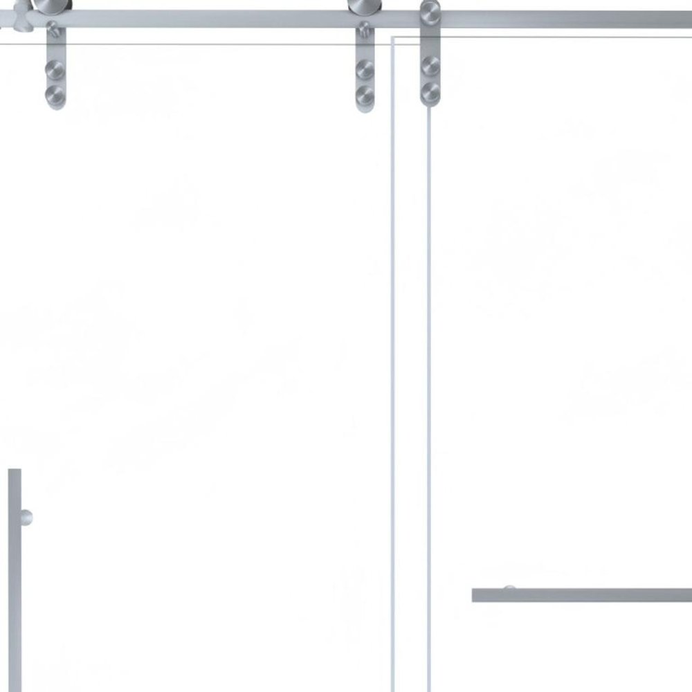 Set Of Two Tempered Glass Shower Doors HomeRoots