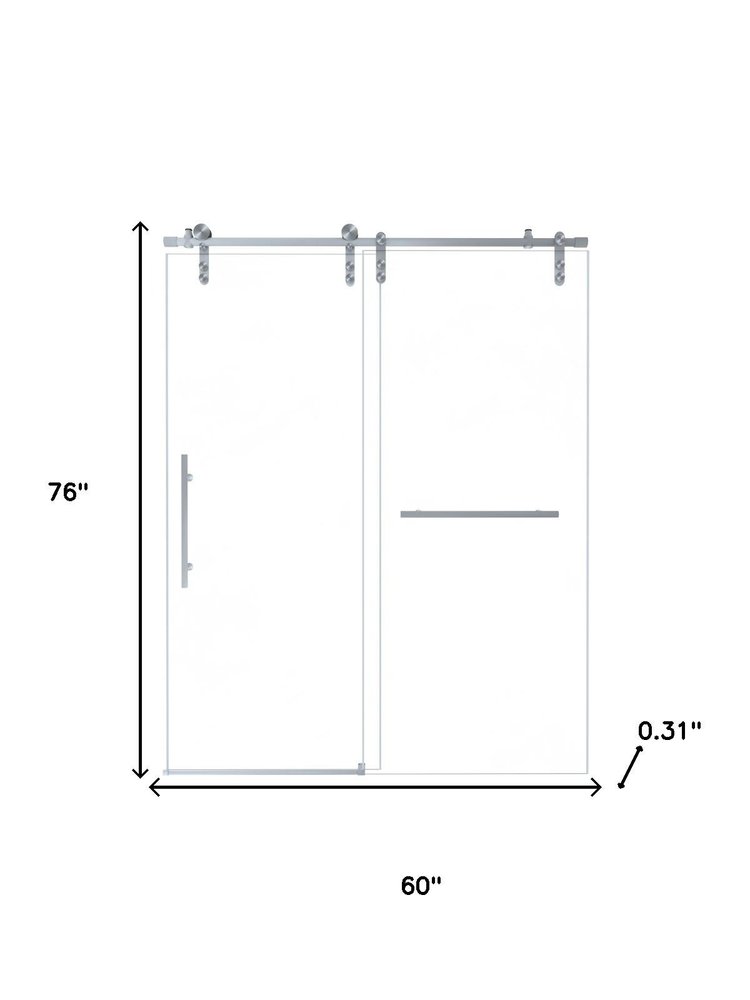 Set Of Two Tempered Glass Shower Doors HomeRoots