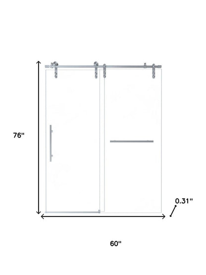Set Of Two Tempered Glass Shower Doors HomeRoots