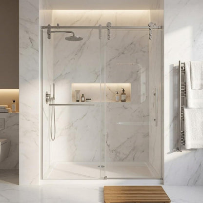 Set Of Two Tempered Glass Shower Doors HomeRoots