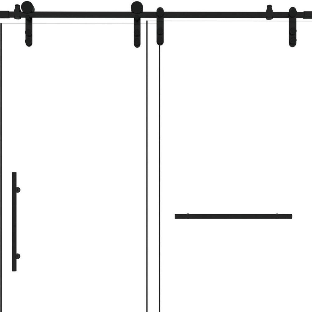 Set Of Two Tempered Glass Shower Doors HomeRoots