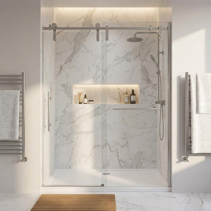 Set Of Two Tempered Glass Shower Doors HomeRoots
