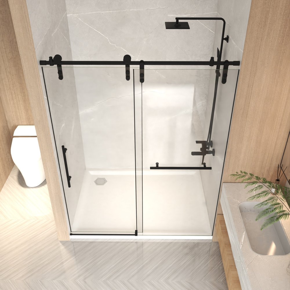 Set Of Two Tempered Glass Shower Doors — view 1