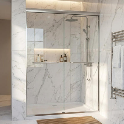 Set Of Two Metal And Tempered Glass Shower Doors HomeRoots