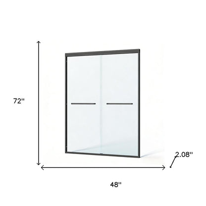 Set Of Two Metal And Tempered Glass Shower Doors HomeRoots