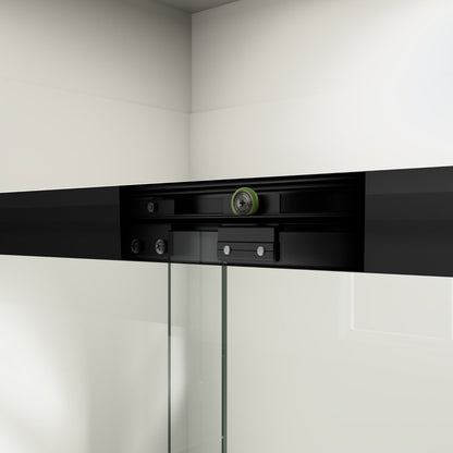 Set Of Two Metal And Tempered Glass Shower Doors HomeRoots