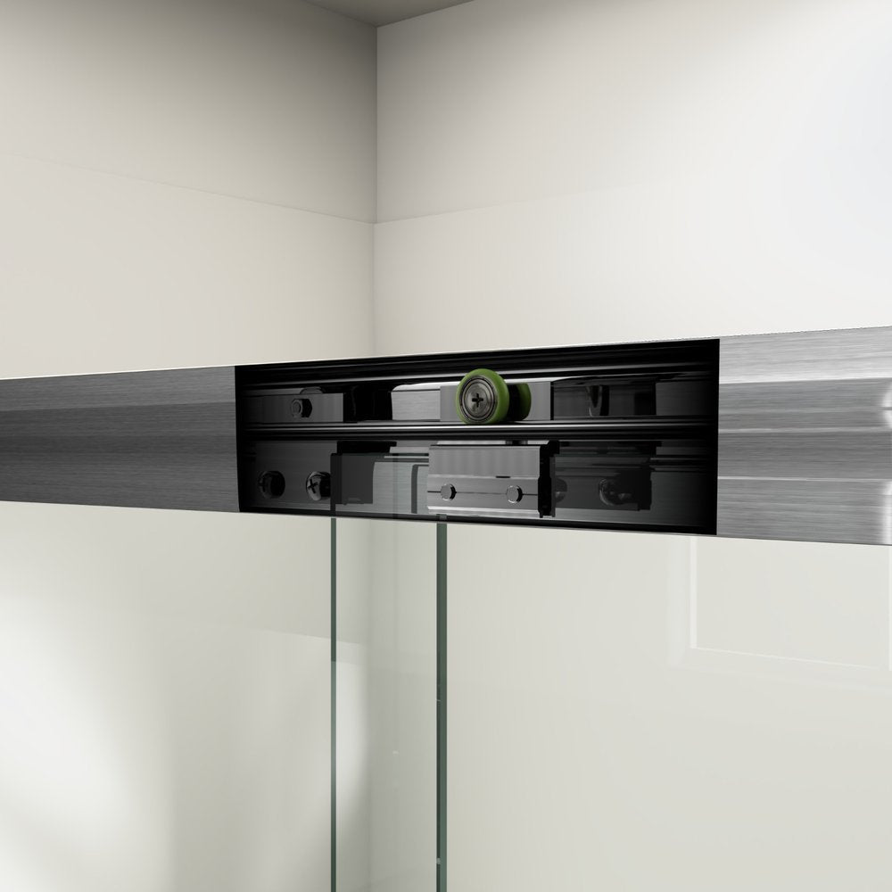 Set Of Two Tempered Glass Shower Doors HomeRoots