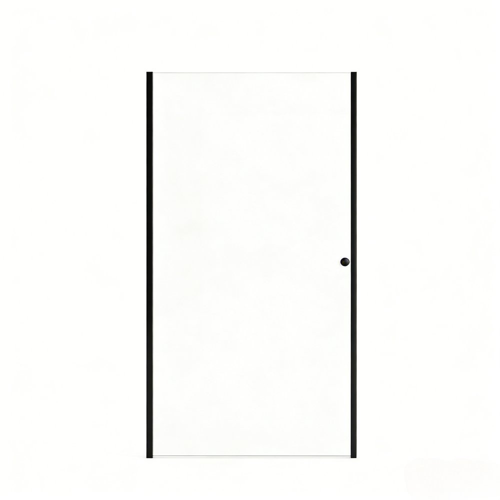 Set Of Two Aluminum and Tempered Glass Shower Doors HomeRoots