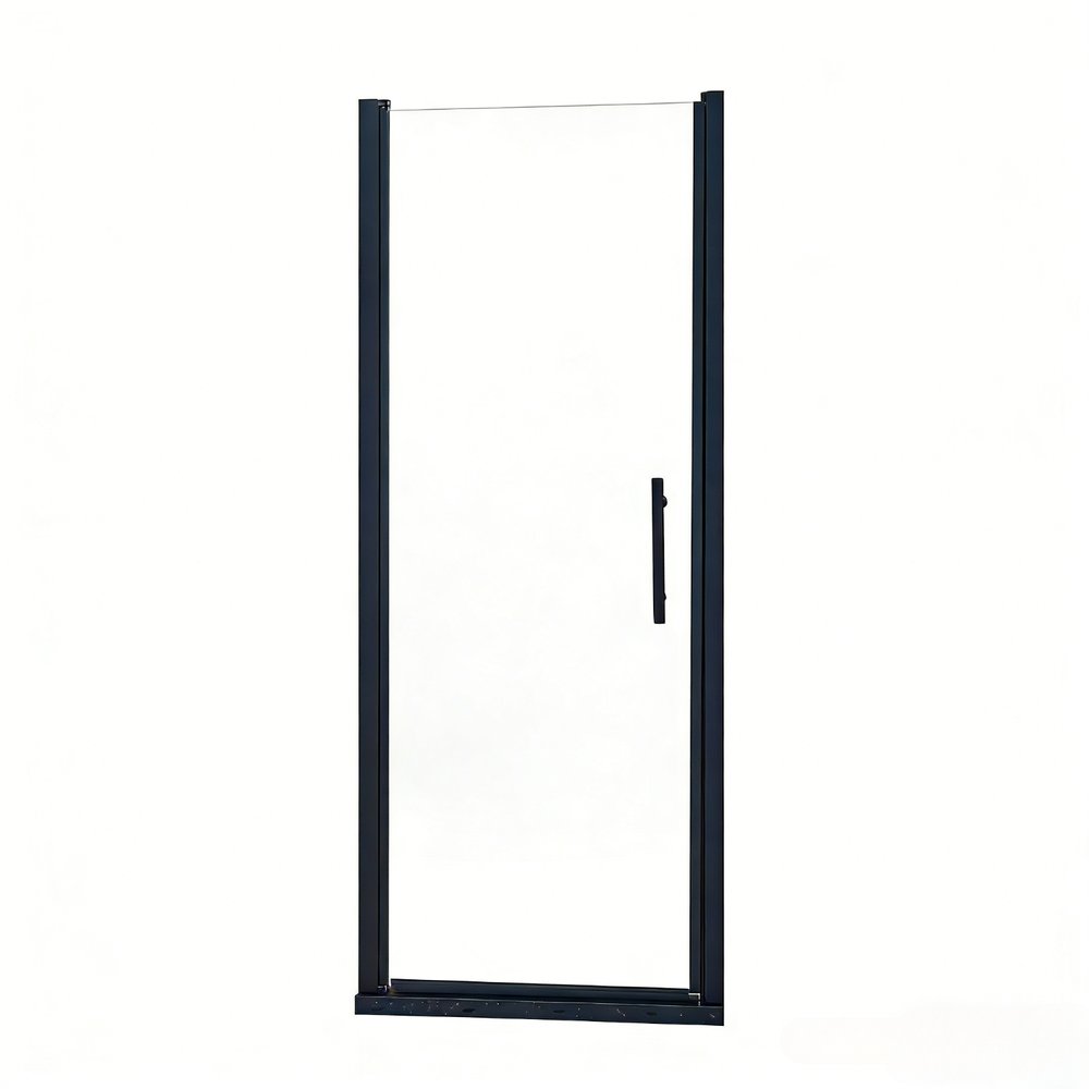 75" X 30" Aluminum and Tempered Glass Shower Door HomeRoots