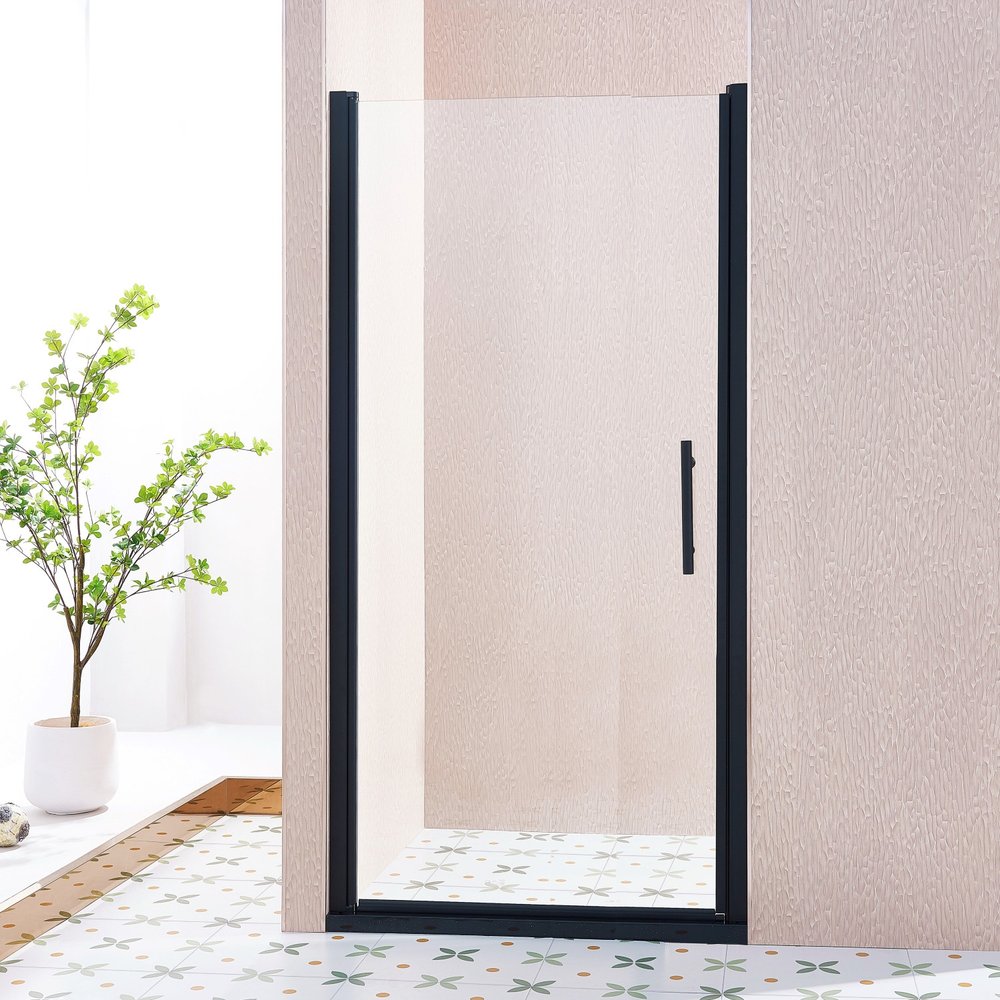 75" X 34" Aluminum And Tempered Glass Shower Door — view 1