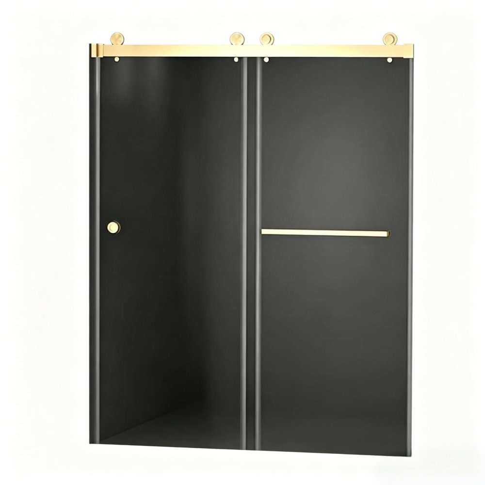 Set Of Two Tempered Glass Shower Doors HomeRoots