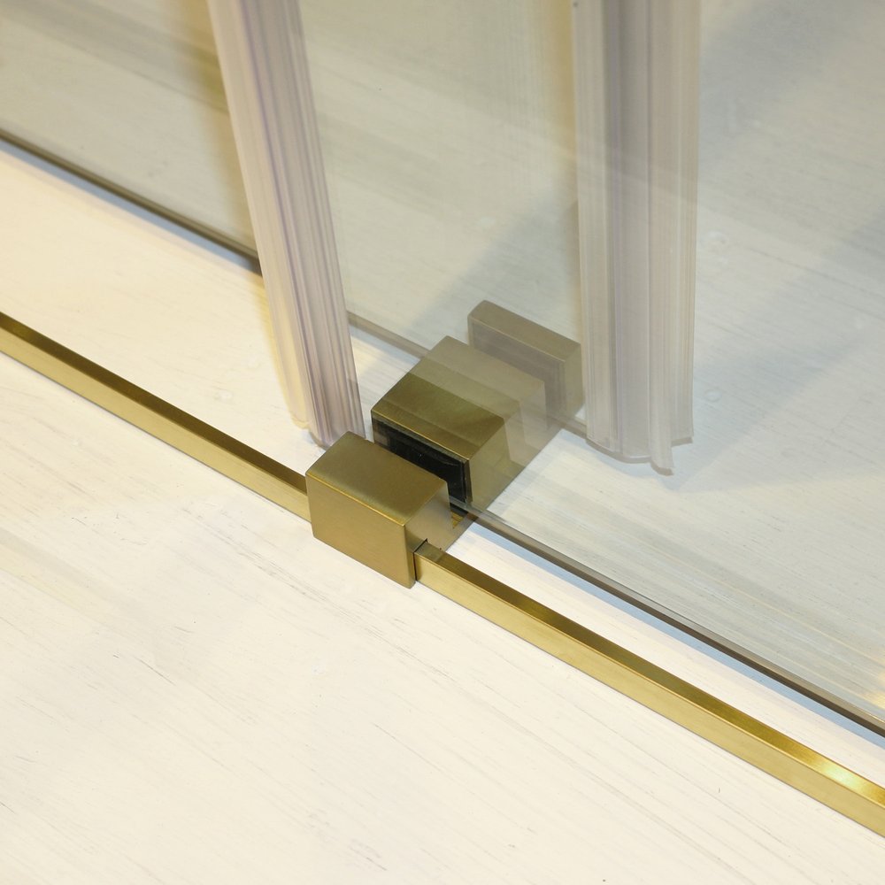 Set Of Two Tempered Glass Shower Doors HomeRoots