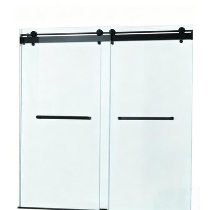 Set Of Two Tempered Glass Shower Doors HomeRoots