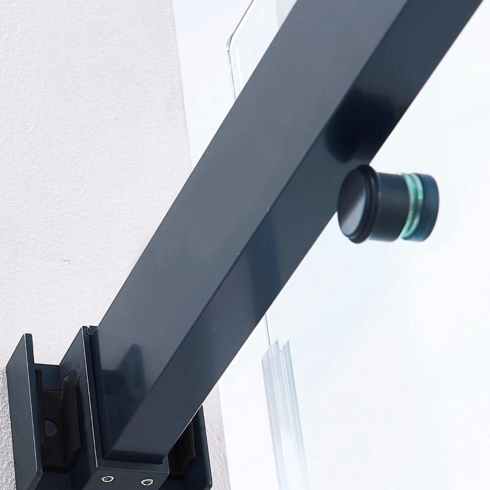 Set Of Two Tempered Glass Shower Doors HomeRoots