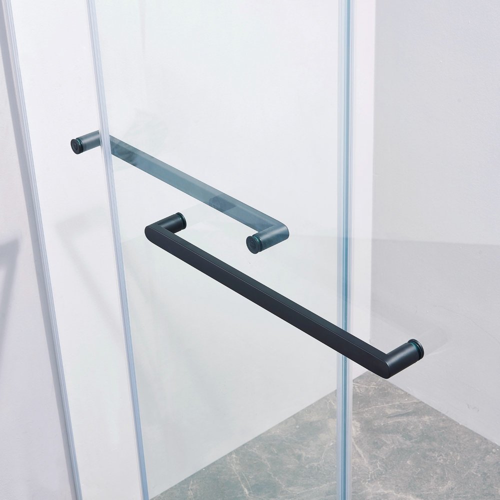 Set Of Two Tempered Glass Shower Doors HomeRoots