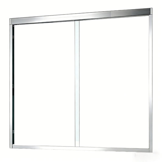 Set Of Two Aluminum And Tempered Glass Shower Doors