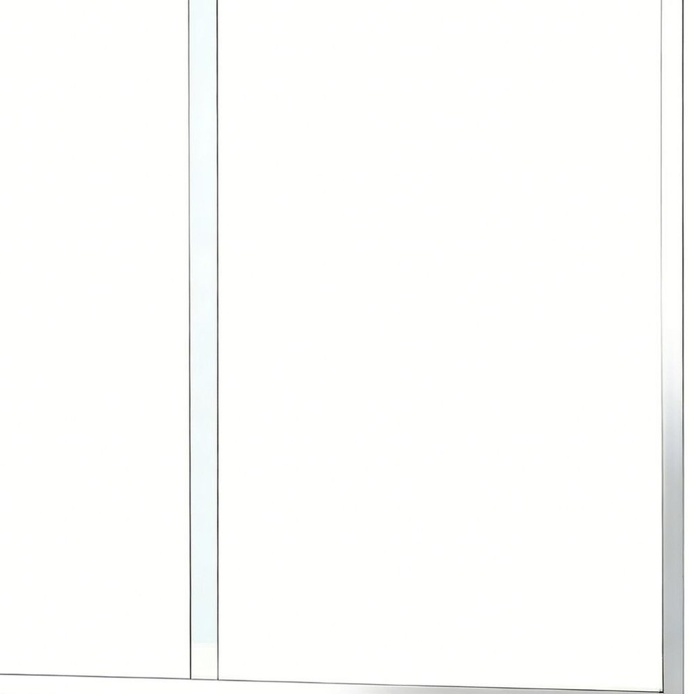 Set Of Two Aluminum and Tempered Glass Shower Doors HomeRoots