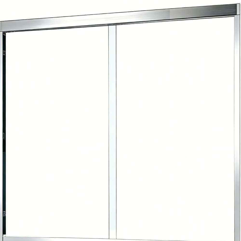 Set Of Two Aluminum and Tempered Glass Shower Doors HomeRoots